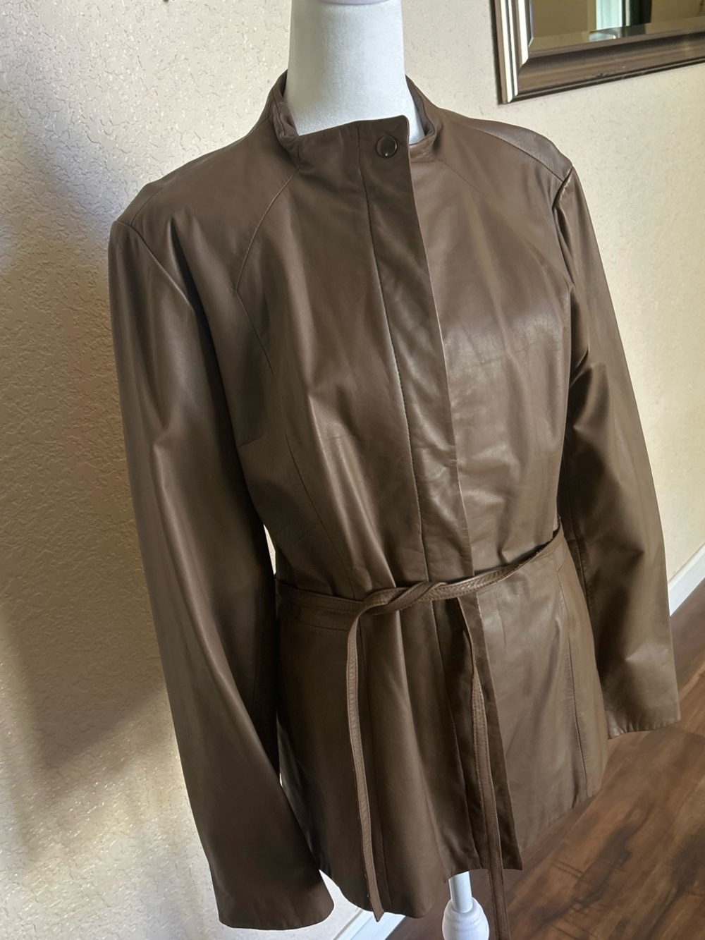 Classiques Entier Taupe Leather Jacket